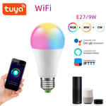 Ampoule intelligente Tuya WiFi LED RVB,lampe,fonctionne pour Google Home,Alexa Tuya Smart Life,compatible avec Amazon Alexa Echo Google - Type 9W