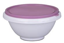 Grand bol mélangeur Sweet Sensation avec couvercle - 4,5 l - Parfait pour les amateurs de pâtisserie et de cuisine - Fond antidérapant - Passe au lave-vaisselle - Blanc/rose glacée