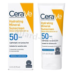 CeraVe Hydrating Face Sunscreen SPF 50, 2.5 fl oz/75 ml