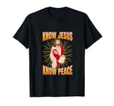 Know Jesus, know peace. Christian faith T-Shirt