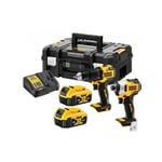 Pack de 2 outils 18V (DCD709/DCF809) + 2 batteries 4Ah + chargeur en coffret DT70708 T-STAK DEWALT DCK2062M2T