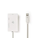 Mini Displayport-kabel | DisplayPort 1.2 | Mini DisplayPort Hane | DisplayPort Hona / DVI-D 24+1-Pin Hona / HDMI ingång | 21.6