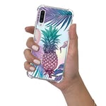 Evetane - Coque Silicone Compatible avec Samsung Galaxy A20e - Protection Souple et Renforcée - Coins Antichocs - Fine et Transparente - Coque Arrière - Ananas Violet