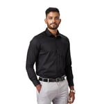 Kut for You Men's Regular Fit Long Sleeve Dress Shirt | Color: Black | Size: XL | Material: Cotton | for Men & Boys | Lightweight | Button-Down Collar | Classic Fit