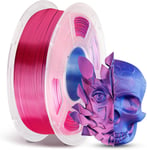 Filament PLA Soie pour Impression 3D,Filament PLA 1,75 mm pour Imprimante 3D FDM et Stylo 3D,Silk PLA 1kg,Rouge Bleu