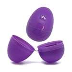 Robelli Pack of 12 Colourful Plastic Filler Eggs for Easter Egg Hunt (Purple)