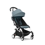 Stokke® Barnvagn YOYO³ white inkl. 6+ Färgklädsel Aqua