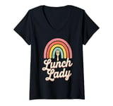 Womens Lunch Lady Cafeteria Worker V-Neck T-Shirt