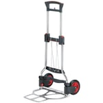 Diable de transport pliable acier inoxydable aluminium Hauteur 1130 mm L pelle410xl490 mm Capacité de charge 125 kg