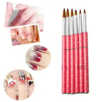 Nail Art Acrylic Brush Metal Handle With Diamond Pencil C 6#