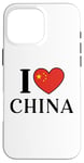 iPhone 16 Pro Max I Love China Heart Flag Case