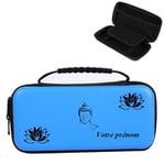 Etui pochette Switch LITE bleu personnalisee prenom bouddha noir