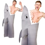 Shark Fancy Dress Sea Animal Creature Jaws Halloween Mens Ladies Costume