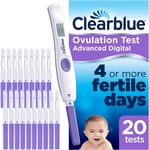 Clearblue Advanced Digital Ovulation Test Kit, 20 Tests & Digital Holder