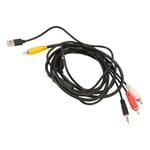 Digital Fiber Optical To Analog 2Rca 3.5Mm Jack Stereo Cable For Tv Dvd