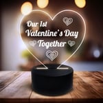 1st First Valentines Day LED Light Valentines Day Gift For Boyfriend Girlfriend