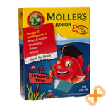 MOLLER'S OMEGA-3 JUNIOR Strawberry Flavor 45 Chewable Jelly Fish Supplement Kids