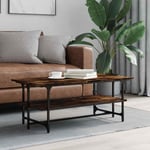 vidaXL Coffee Table Smoked Oak 100x50x40 cm Engineered Wood NEW