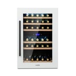 Wine Cooler Fridge Built-In 2 Zones Wine Fridge Glass Door Bar Fridge 41 Bottles