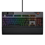 ASUS ROG Strix Flare II 100% RGB Gaming Keyboard, ROG NX Brown Mechanical switches, ABS Engraved keycaps, 8k Hz Polling, Sound-dampening Foam, Media Controls, USB passthrough, Wrist Rest-Black