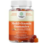 Potent Daily Multivitamin Gummies for Adults - Wellness Blend of Vitamin D A C E B12 Zinc and Biotin - Adult Vitamin Gummy for Energy and Immunity - Non-GMO Gluten Free and Halal Gummies - 90 Gummies