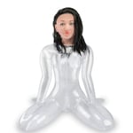 Poupée sexuelle gonflable assise en W transparente Elodie