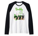 Daddy of The Wild One | Zoo's Happy Birthday Jungle Animal Raglan Baseball Tee