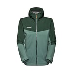 Mammut Veste hardshell pour homme de la série Convey Tour XL Vert Veste à capuche Veste de pluie en Gore-Tex Paclite 2,5 L, Jade foncé/bois, XL