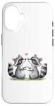 iPhone 16 Valentines Day Racoons Love Animal Cute Mens Womens Kids Case