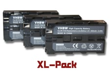 Set de 3 batteries 1800mAh pour caméscope SONY CCD-SC (Hi8), CCD-SC5, CCD-SC55, CCD-SC65, DCR-TR7DCR-TR7000, DCR-TRV (MiniDV)DCR-TRV103