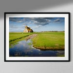 Romney Marsh Fairfield Church - Landscape Photography | British Countryside | Summer White Frame with Mount A3