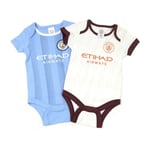 Manchester City FC Baby Home & Away Kit Bodysuit (Pack of 2) - 9-12 Months