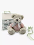 Babyblooms Personalised Berkeley Bear Soft Toy with Bear House Box, Light Pink