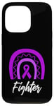 Coque pour iPhone 13 Pro Ruban violet de lutte contre le lymphome de Hodgkin