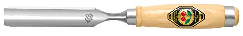 Kirschen 1431028 Gouge avec manche en Charme, Beige/Argent, 28 mm