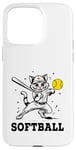 Coque pour iPhone 15 Pro Max Attrape-balle molle pour chat