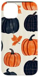 Coque pour iPhone 14 Plus Orange Minimaliste Tropical Marine Noir Plaid Halloween