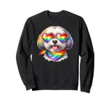 Rainbow Pride Dog Rainbow Dog LGBT Puppy LGBTQ Love Pride Sweatshirt