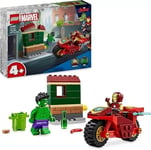 LEGO Marvel Iron Man with Bike and The Hulk, Super Hero Building  (11A)