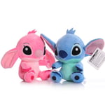 2 st Disney Stitch Plyschdockor Anime Leksaker Lilo och Stitch