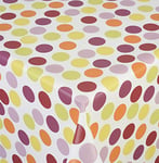 Venilia Nappe "Confetti Multicolore" linge de table toile cirée maintenance réduite hydrophobes, Polyester, PVC, rondes, 140 x 140 cm, 55048