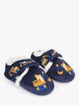 JoJo Maman Bébé Digger Easy-On Slipper Shoes, Navy/Multi