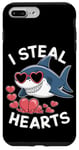 iPhone 7 Plus/8 Plus Cool Shark I Steal Hearts Valentines Day Funny Shark Boy Kid Case