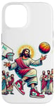 Coque pour iPhone 14 Ballin with the Messiah Rejoignez la communauté Jesus Basketball