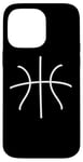 Coque pour iPhone 14 Pro Max Ballon de basket minimaliste noir et blanc