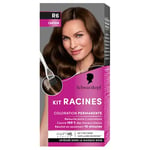 Schwarzkopf Kit Racines pour cheveux châtain R6, Coloration cheveux permanente enrichie d’une huile nourrissante, Retouche racines entre 2 colorations