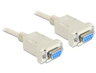 Delock null modem-kabel - DB-9 til DB-9 - 1.8 m