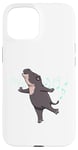 Coque pour iPhone 15 Hippopotame pygmée dansant Animaux sauvages mignons