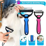 Pet Cat Dog Groomer Brush Comb Cleaner Tool Fur Knot Cutter Hair Remover Rake Uk