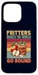 Coque pour iPhone 15 Pro Max Apple Beignets Makes the World Go Round Funny Retro Foodie